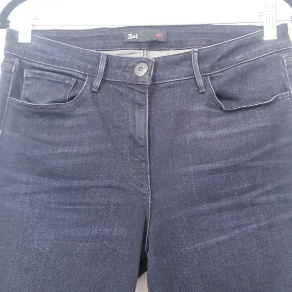 3x1 NYC Jeans Midway Eyelet Black Denim Flared Leg - Picture 4 of 13